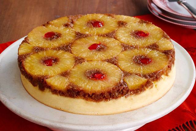 DELICIOUS PINEAPPLE UPSIDE DOWN CHEESECAKE